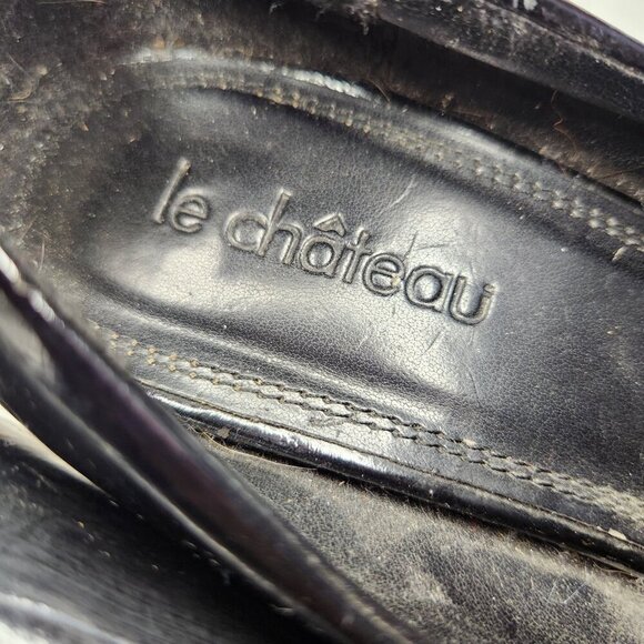 LE CHATEAU WOMENS SIZE 8 BLACK HIGH HEEL SHOES POINTY TOE - Picture 9 of 10